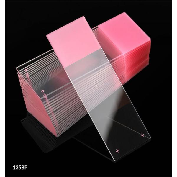 Diamond Frosted Microscope Slide 25x75mm Pink 72x20/Ca