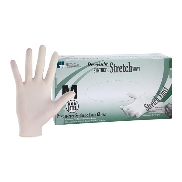 DermAssist Vinyl Exam Gloves Medium Tan Non-Sterile