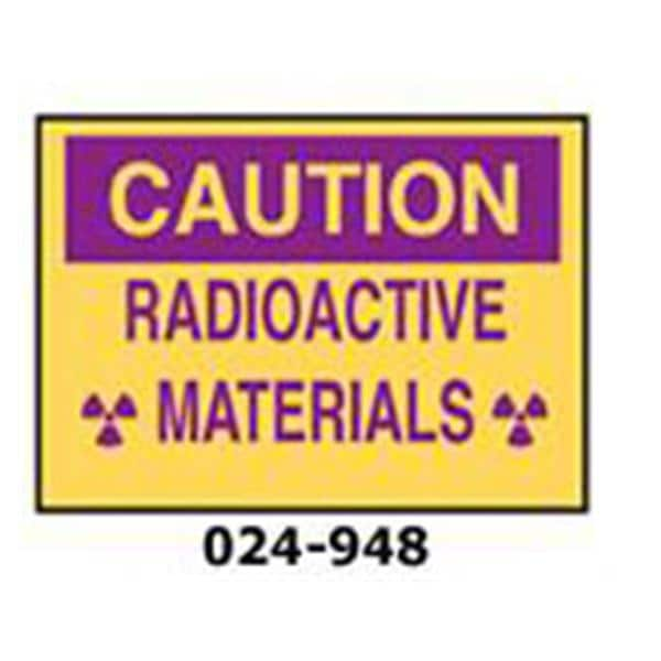 Sign"Caution Radiat Material" Ea Ea