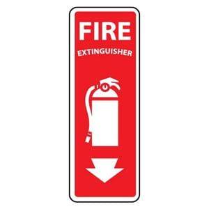 Sign Fire Extinguisher 12x4 Ea Ea