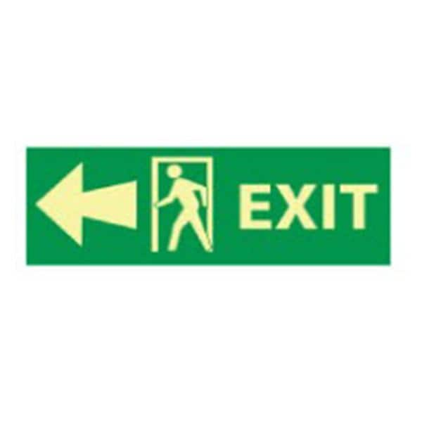 Sign:Exit w/Door & Left Arrow 5x14 Ea Ea