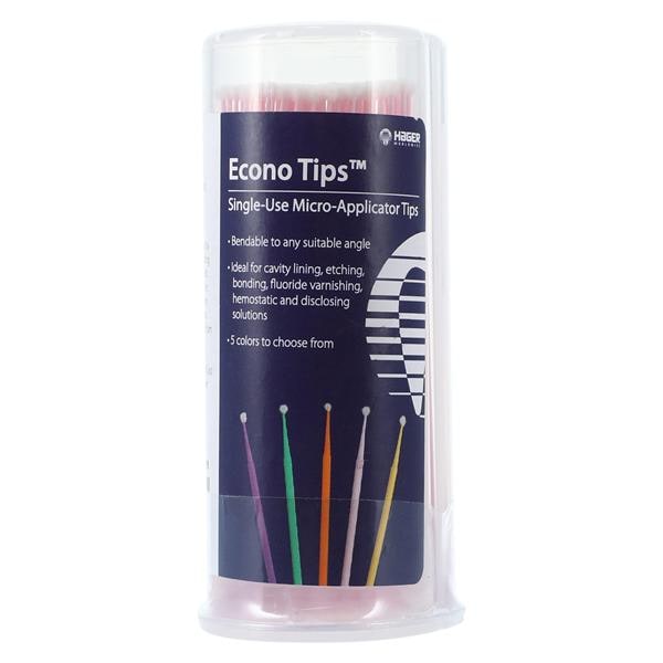 Econo-Tips Bendable Micro Applicator Pink 100/Pk