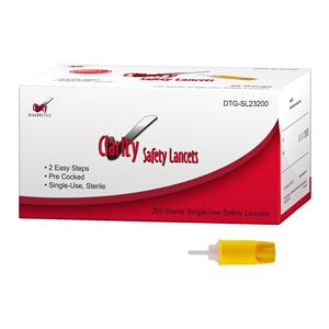 Clarity Incision Device Lancet 23gx2.2mm Safety Green/White 40-60uL Flow 200/Bx