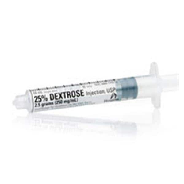 Dextrose Injection 25% PF Infnt Plstc Ansyr Syringe 10mL 10/Bx