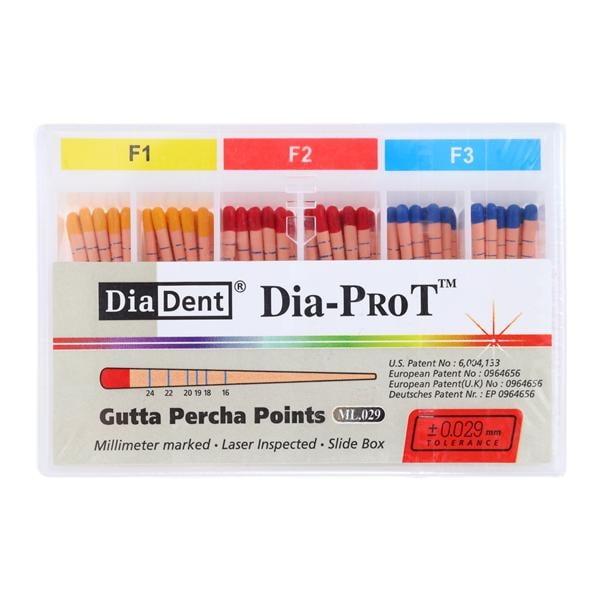 Dia-Pro T Hand Rolled Gutta Percha Points Millimeter Markings 60/Bx