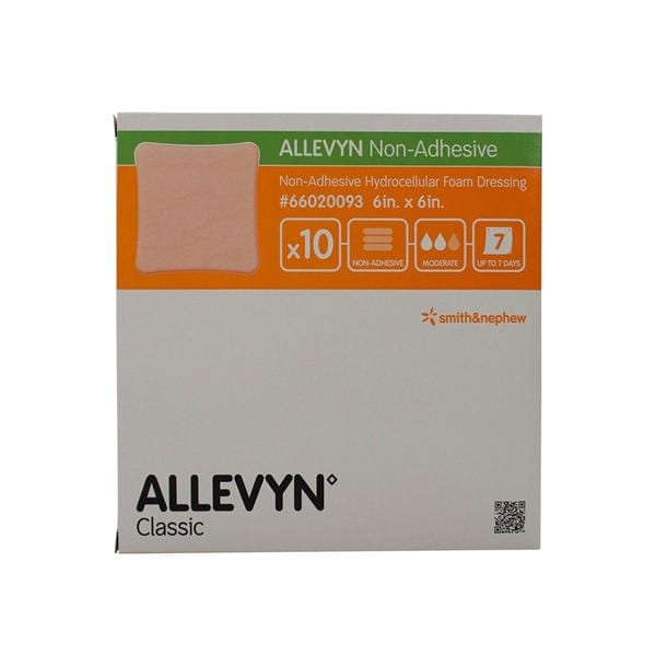 Allevyn Polyurethane Dressing 6x6" Non-Adherent Non-Adhesive Absorbent