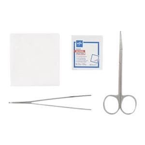 Comfort Loop Suture Removal Tray Gauze/Iris Scissor Straight Satin