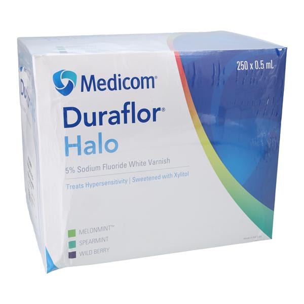 Duraflor Halo Fluoride Vrnsh Bulk Pack Unit Dose 5% NaF 0.5 mL Wild Berry 250/Ca