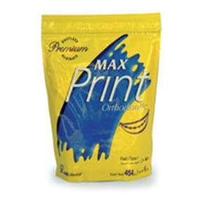 Max Print Dust Free Alginate 1 Lb Pouch Package Fast Set 1lb/Bg, 20 BG/CA