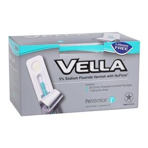 Vella Fluoride Varnish Unit Dose 5% NaF 0.5 mL Melon Clear 35/Bx