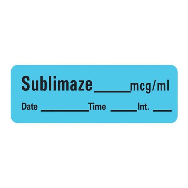 Label Sublimaze 600/Rl 1/Rl 1/Rl