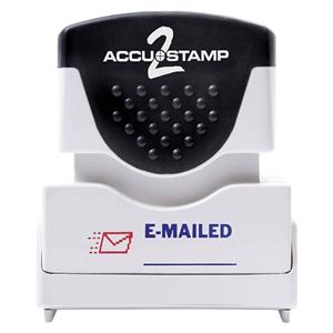 ACCU-STAMP2 2-Color Stamp Microban Protection "Emailed" Red/Blue Ea