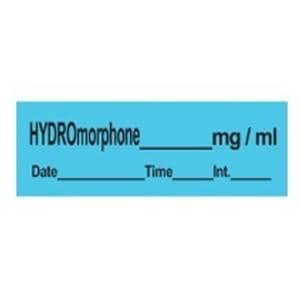 Anesthesia Label DTI Hydromorphone mg/ml Blue 1-1/2x1/2" 600/Rl