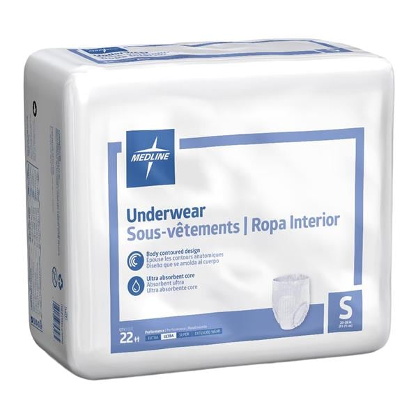 Protection Plus Incontinence Underwear Unisex 20-32 Mod White Odor Control 88/Ca