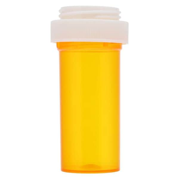 Medicine Vial Plastic 13 Dram Amber Reusable 275/Ca