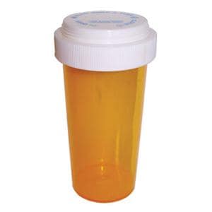 Medicine Vial Plastic 20 Dram Amber Reusable 270/Ca