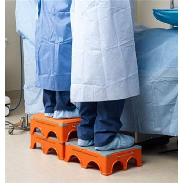 Ergo-Step Step Stool Orange/Gray Anti-Skid Feet 4/Ca