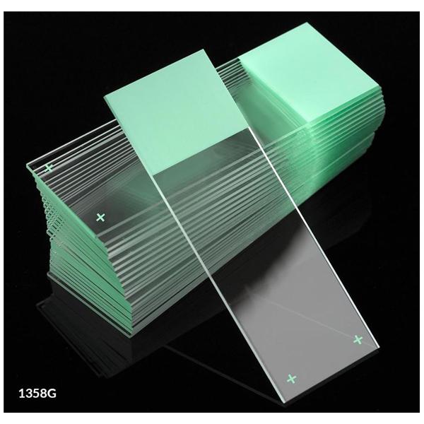 Diamond Frosted Microscope Slide 25x75mm Green 72/Bx