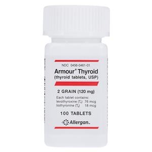 Armour Thyroid Tablets 2 Grain 120mg Bottle 100/Bt