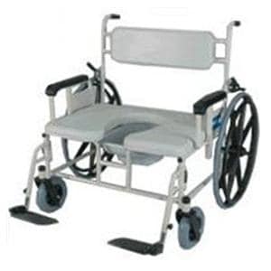 Commode Chair 750lb Capacity 24" Rear/Front Casters Bariatric