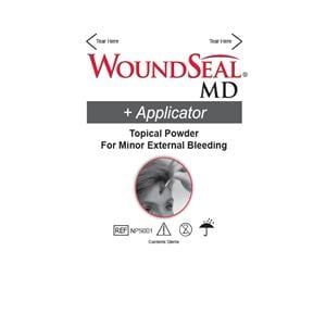 WoundSeal MD Hydrphlc Plmr Pot-Frt Topical Powder 6x6x6" Strl NAdhs Brn LF