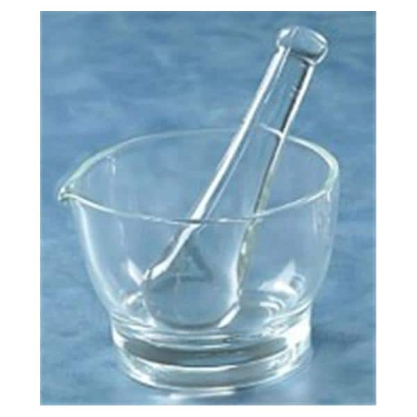 Mixing Mortar & Pestle Set Glass Transparent 16oz Ea