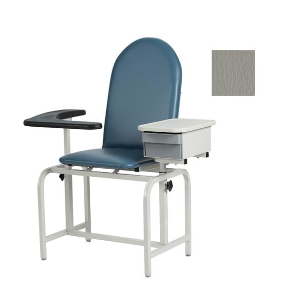 Blood Draw Chair Gray Steel 300lb Capacity Ea