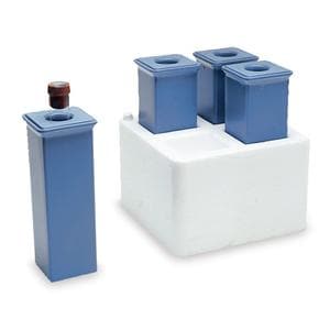 Cool Cube Single Tube Transport System 10mL 4 Tube Capacity Blue/White 4/Pk