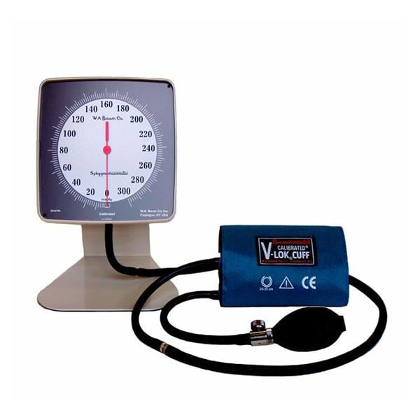 Baumanometer Aneroid Sphygmomanometer Navy Blue/Gray Latex Arm Dial Display Ea