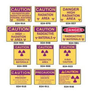 Sign Radioactive Materials 7"x10" Ea Ea