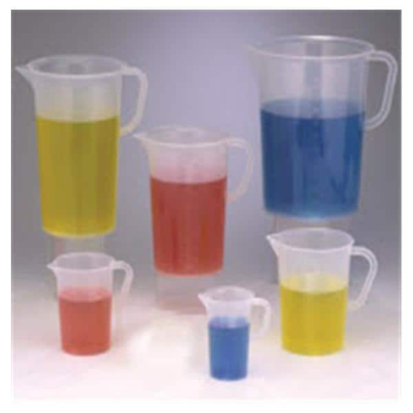 Graduated Pitcher Polypropylene Translucent Reusable