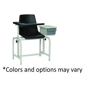 Blood Draw Chair Black Steel 300lb Capacity Ea