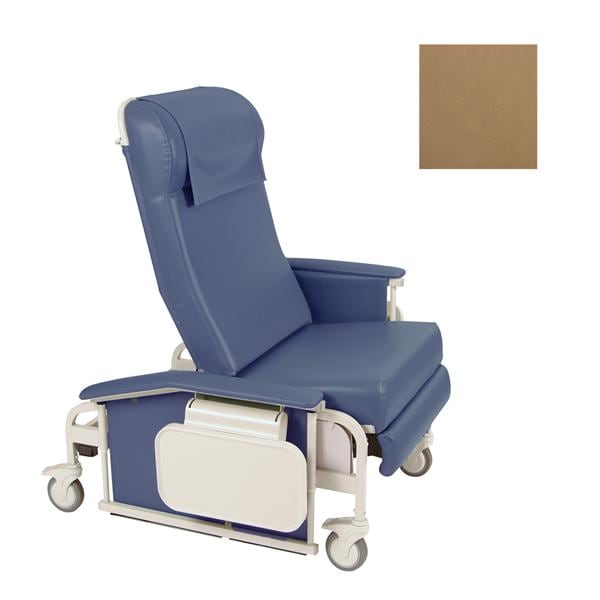 CareCliner Clinical Recliner Vinyl 450lb Capacity Doe Skin Ea