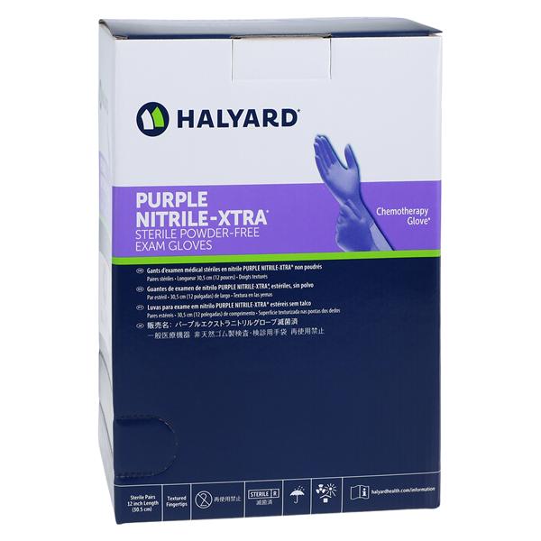 KC5 Purple Nitrile X-Tra Nitrile Exam Gloves Medium Purple Sterile