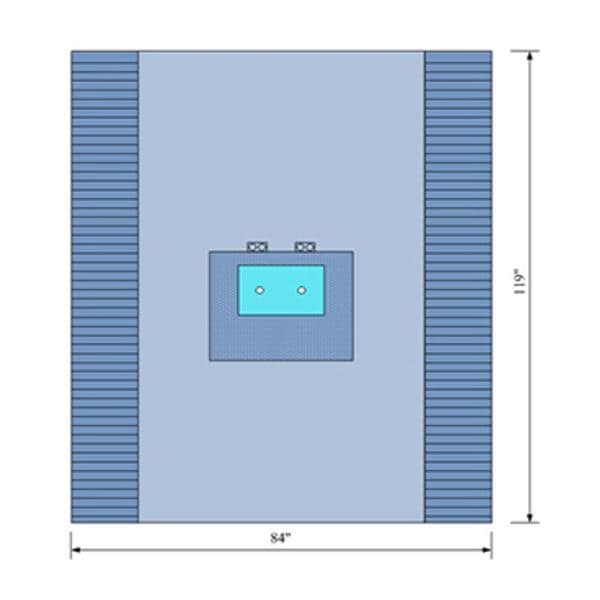 84x119" Sterile Bilateral Drape Fenestrated