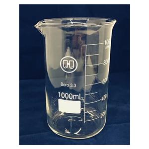 High Wall Beaker Borosilicate Glass Clear 1L Ea