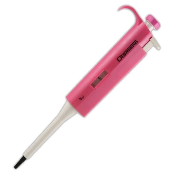 Diamond Fixed Volume Pipette 5uL Non-Graduated Pink Ea