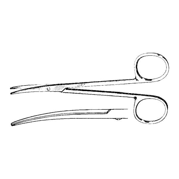 Jarit Dissecting Scissors Curved 5-1/4" Stainless Steel Ea