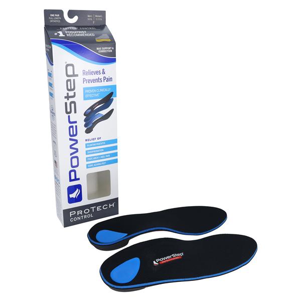 Powerstep ProTech Control Insole Blue/Gray Full Length Men 9-9.5 / Women 11-11.5