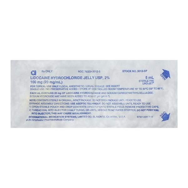 Lidocaine Urojet Topical Jelly 2% Preservative Free Prefilled Syringe 5mL 25/Pk