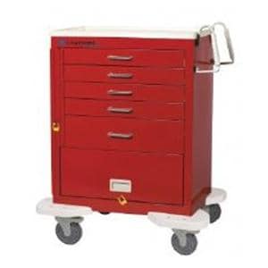 Classic Emergency Cart 39-3/4x25x32" (4) 5" Swivel Caster/2 Locking