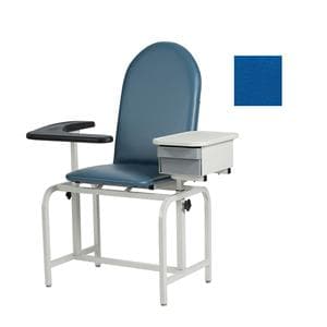 Blood Draw Chair Royal Blue Steel 300lb Capacity Ea