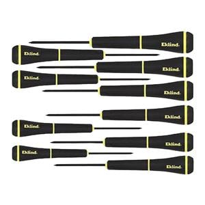 Eklind 10-Piece Screwdriver Set Slotted/Phillips Tips 1-4mm Ea