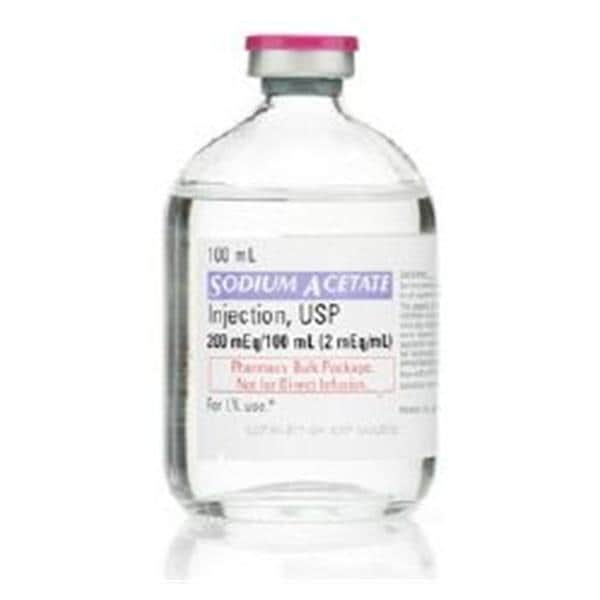 Sodium Acetate Injection 2mEq/mL Pharmacy Bulk Pack 100mL 25/Bx