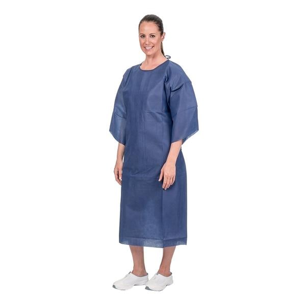 Exam Gown 47 in x 57 in Dark Blue Universal Polypropylene Disposable 100/Ca