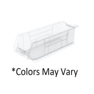 Super-Size AkroBins Storage Bin Clear Plastic w/ Label Holder 23-7/8x8.25x7 4/Ca