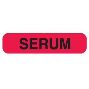 Label Serum Red/Black Paper 1-5/8x3/8" 1000/Pk