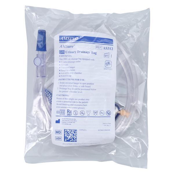 AMSure Urinary Leg Bag 2000mL Anti-Reflux Chamber