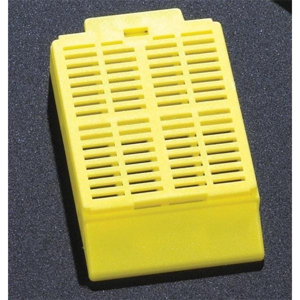 Tissue Embedding Cassette Yellow Attached Lid Rectangular 1000/Ca