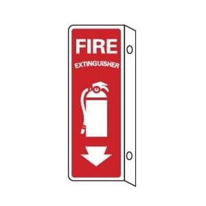 Sign Fire Extinguisher DblSide 12x4" Ea Ea